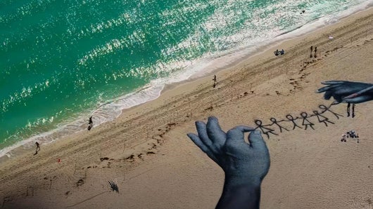 Les fresques éphémères géantes du street-artiste français Saype
