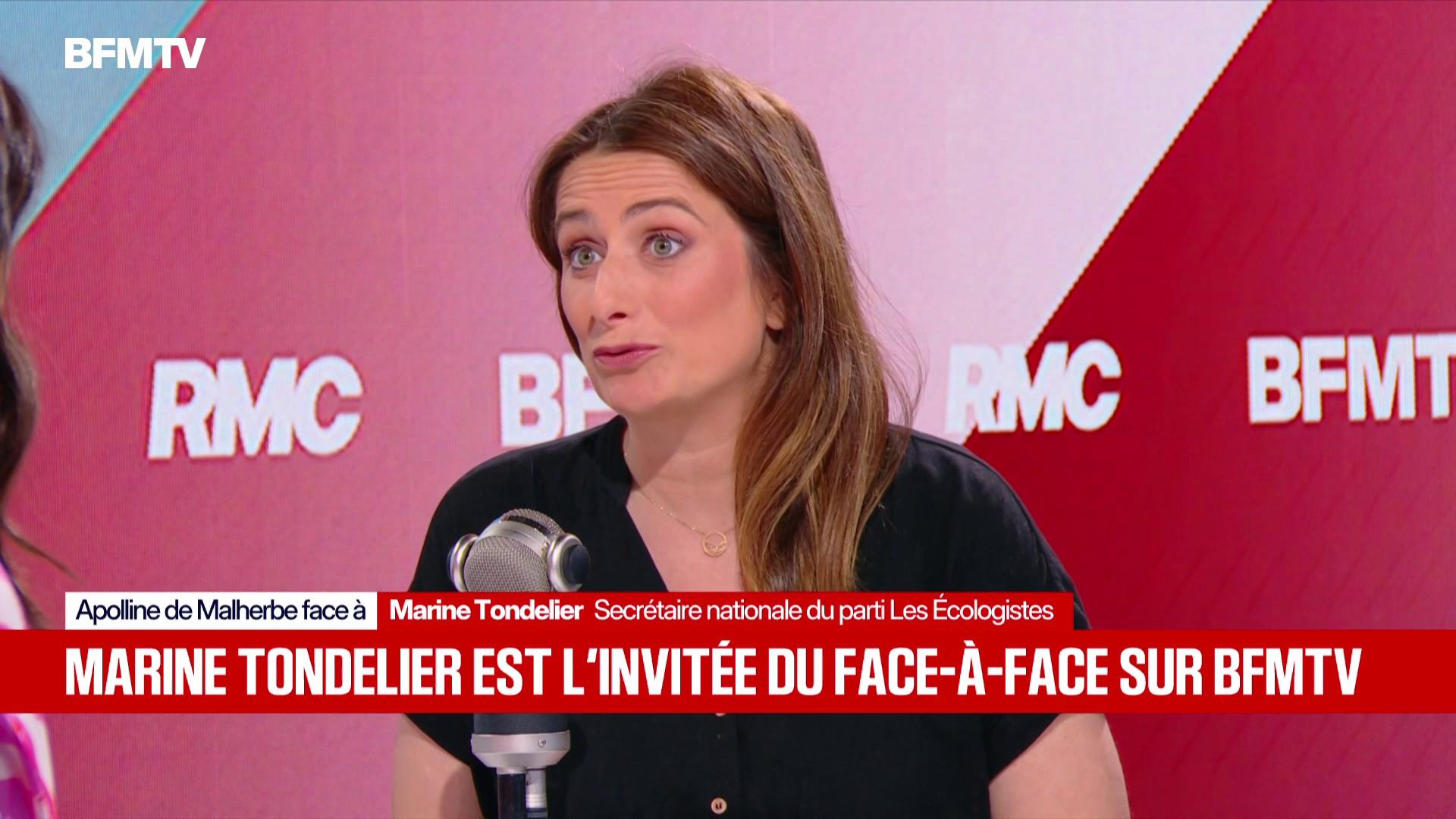 Marine Tondelier face à Apolline de Malherbe