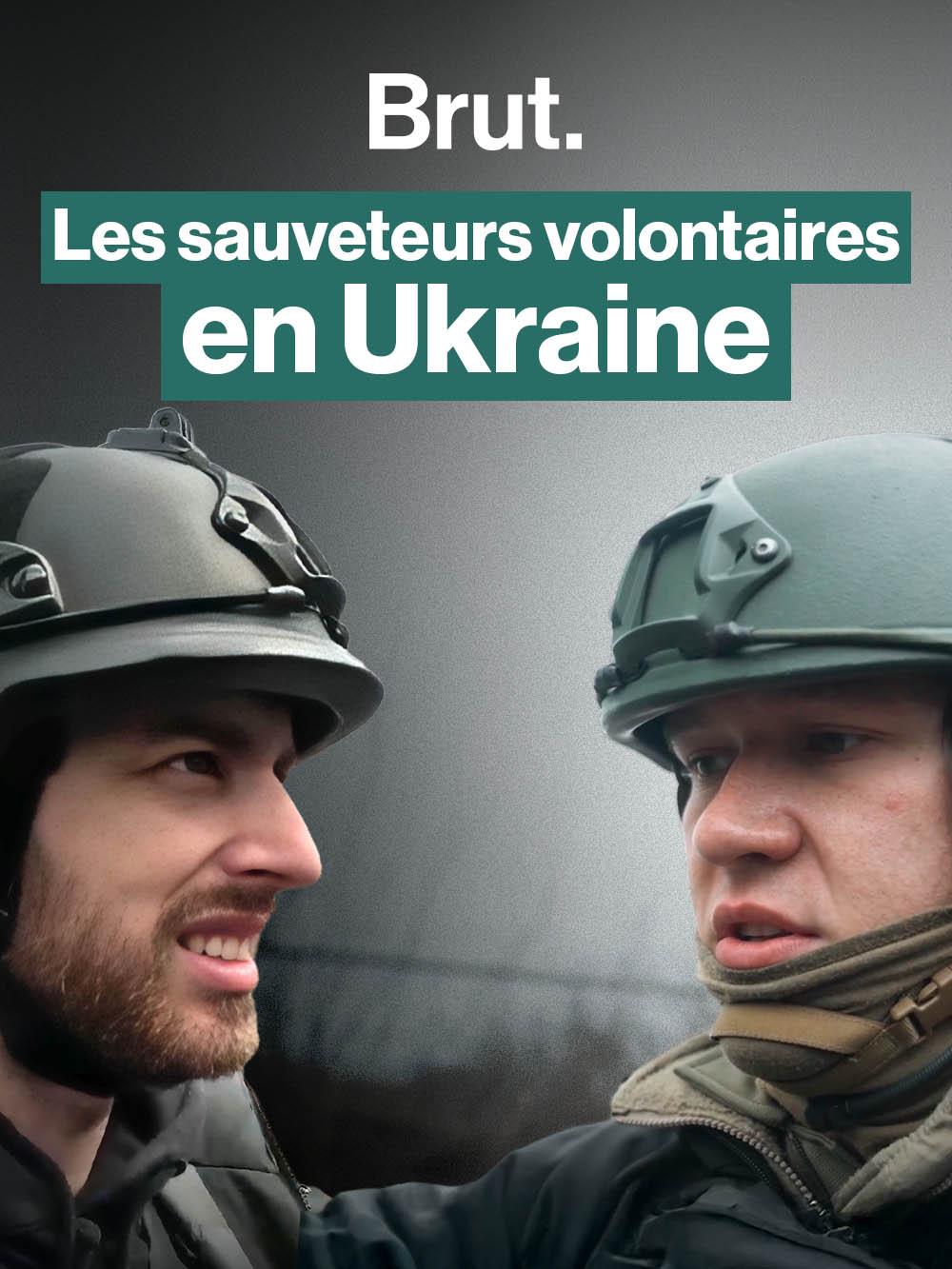 Charles Villa avec les sauveteurs volontaires en Ukraine