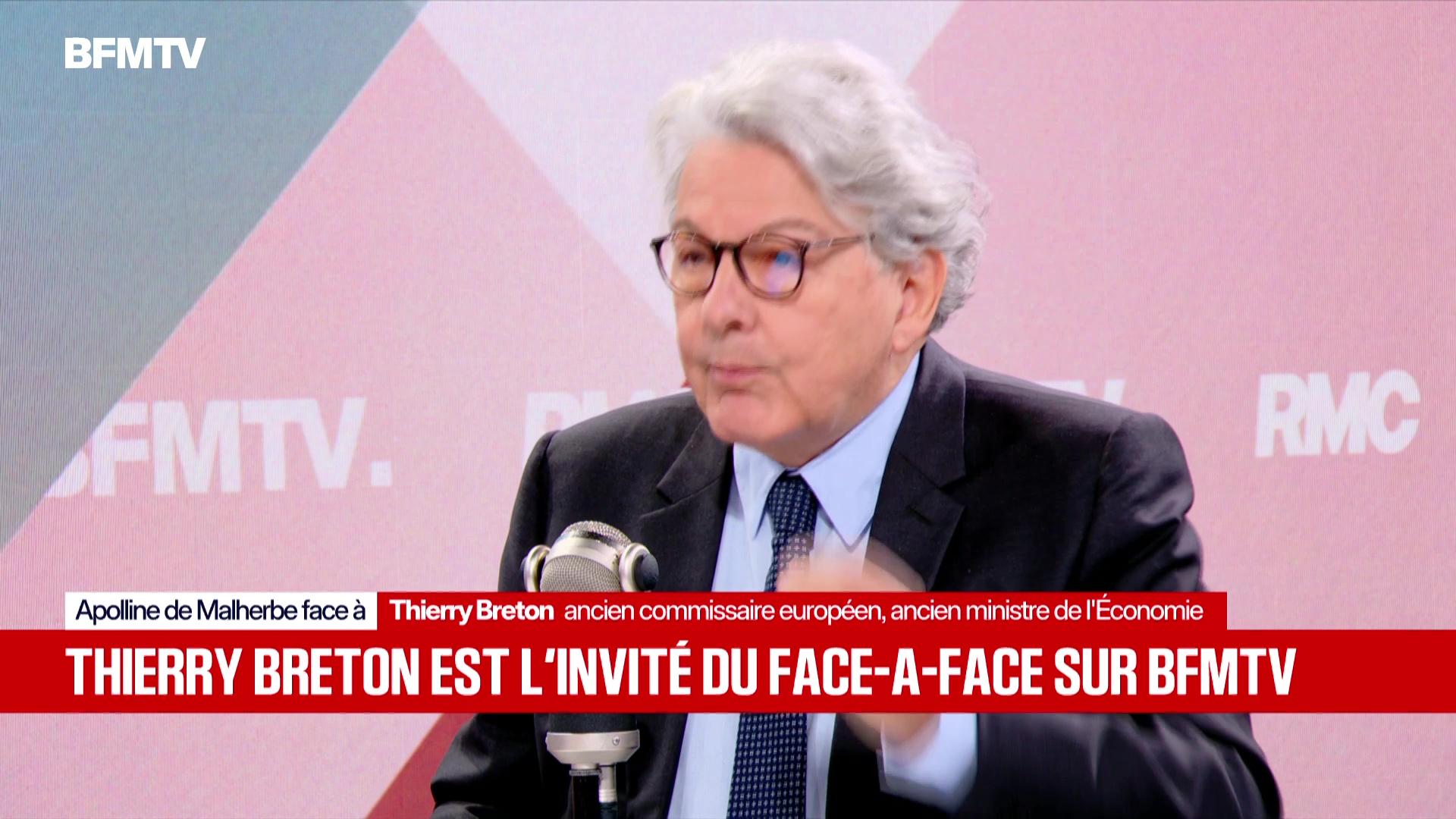 Thierry Breton Invité face à Apolline de Malherbe