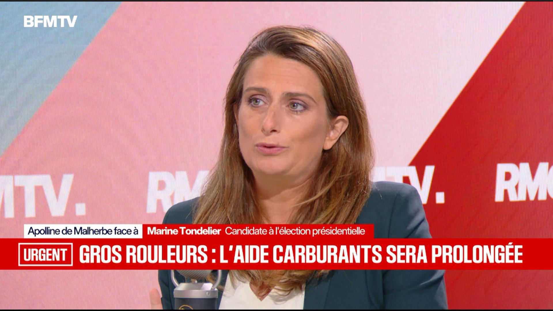 Marine Tondelier face à Apolline de Malherbe