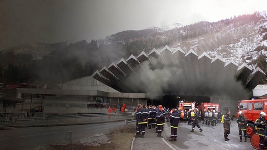 Incendie du tunnel du Mont-Blanc : scénario d'une catastrophe
