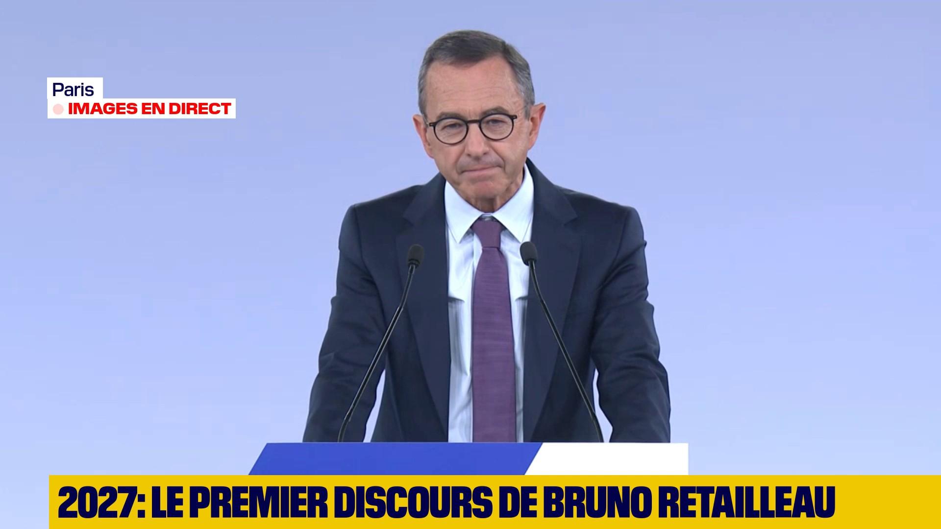 Bruno Retailleau en meeting au Parc Floral de Paris