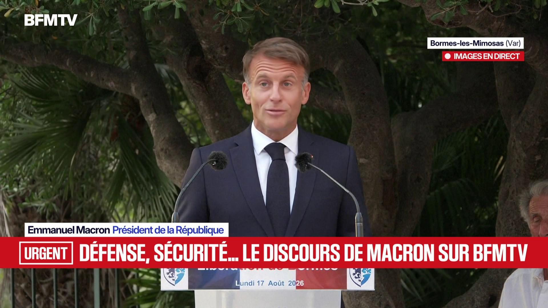 Cérémonie du 17 août : le discours d'Emmanuel Macron