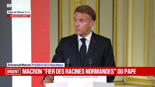 Le Pape à l'Elysée, le discours d'Emmanuel Macron