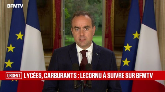Lycées, carburants : la prise de parole de Sébastien Lecornu